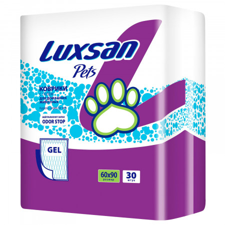 Коврики (пеленки) LUXSAN Premium GEL для животных 60х90, 30 шт